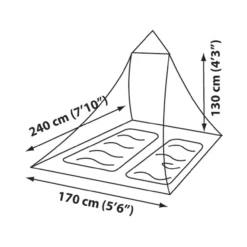 Sea To Summit Pyramid Mosquito Net Shelter -Outdoor Camping 147 pyramiddouble drawing 18986.1626821791