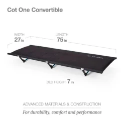 Helinox Cot One Convertible Insulated -Outdoor Camping 191030amzcotoneinsulated black3dimsimperial 1586388817133 rsz 10573.1672865194
