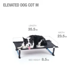 Helinox Elevated Dog Cot - Medium (Fall 2022) -Outdoor Camping 2021ElevatedDogCotM Black 6DimsImperial 1613848704501 800x rsz 62738.1646681190