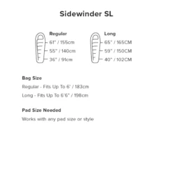 Big Agnes Sidewinder SL 20 -Outdoor Camping 2021 sizing sidewindersl rsz 17921.1626823739