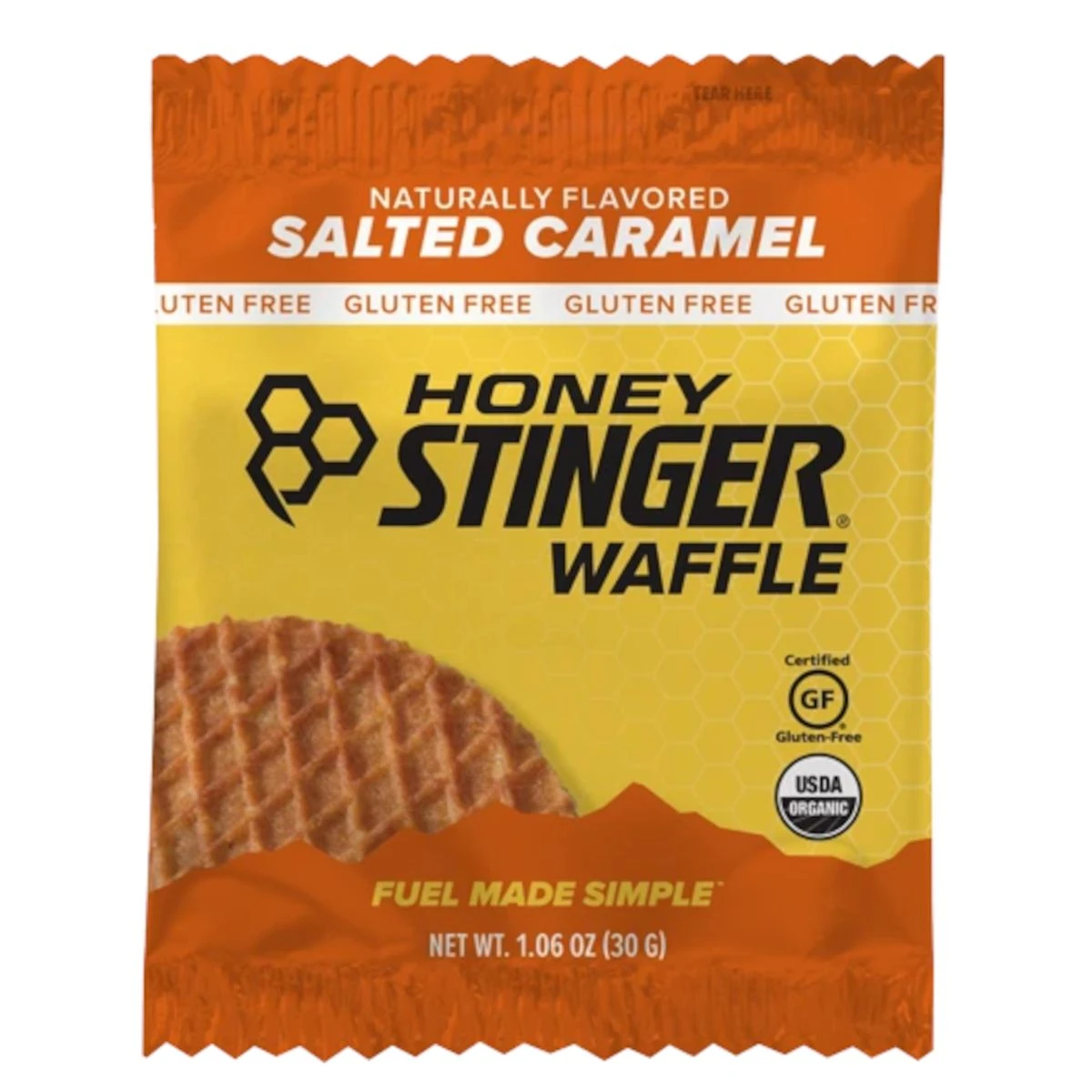 Honey Stinger Gluten-Free Organic Salted Caramel Waffle 1 Honey Stinger Gluten-Free Organic Salted Caramel Waffle