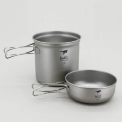 2-Piece Titanium Pot And Bowl Set -Outdoor Camping ti6051 88656.1626822173 scaled