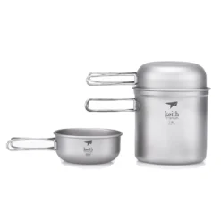 3-Piece Titanium Pot And Bowl Set