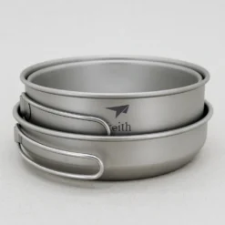 3-Piece Titanium Pot And Pan Set -Outdoor Camping ti6053 1 76548.1626822182